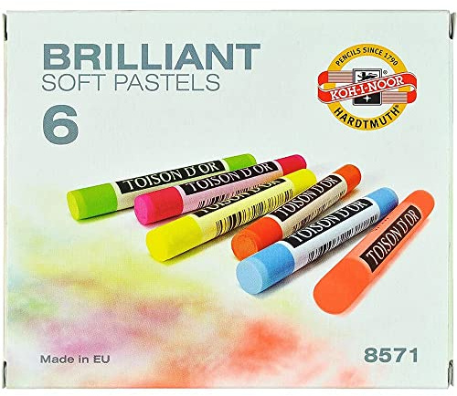 Koh I Noor Weiche Pastellkreiden, 6 Stück