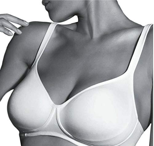 Reggiseno senza ferreto coppa B - art. cannella (4 IT, Bianco)