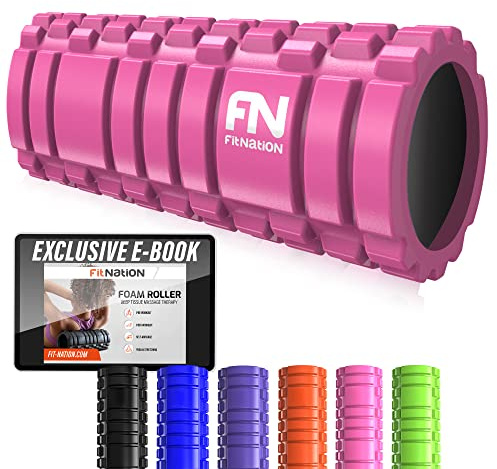 Foam Roller - Rullo Massaggiatore Indeformabile per Trigger Point Therapy - Automassaggio Muscolare a Rilascio Miofasciale - 33 X 14 cm - Ideale per Crossfit, Stretching, Yoga, Pilates, Fisioterapia