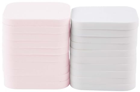 TRUYU Spugne per trucco confezione da 20 – Spugnette cosmetiche senza lattice per fondotinta, BB cream e crema idratante – Spugne rettangolari per uso quotidiano e da viaggio
