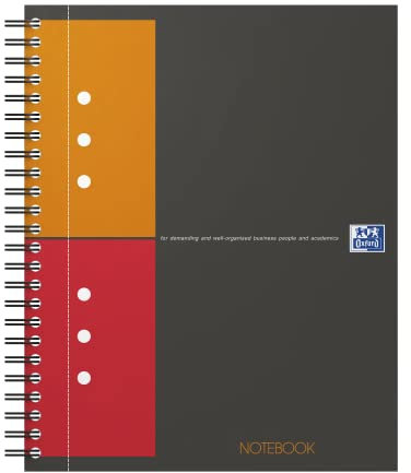 Oxford Notebook International A5, kariert, 160 Seiten, stabiler Kartondeckel