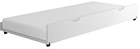 Bunk Bed Kingdom Roll Out Trundle, Twin, White