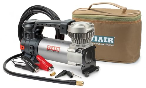 VIAIR 88P - 00088 Portable Compressor Kit with Alligator Clamps, Tire Inflator, Tire Air Pump, 12V, 120 PSI, for Up to 33 Inch Tires