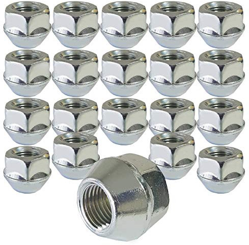 20 Radmuttern offen passend für Ford Focus B-Max Capri Cougar Escort Cosworth Orion Fiesta Fusion KA Mondeo Puma Scorpio Sierra StreetKA C-Max Windstar Granada Consul Probe ges. Kegelbund M12 x 1,5