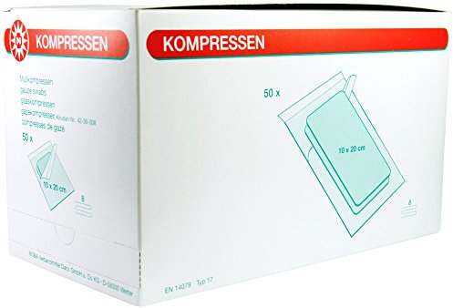 Mullkompressen 10x20cm 8-fach steril 50 Stück