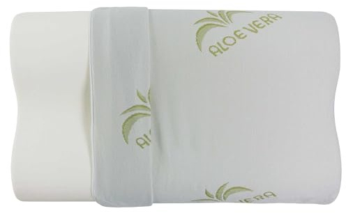 Baldiflex Emporio Cuscino in Memory Foam, Modello Ortocervicale, Fodera in Aloe Vera