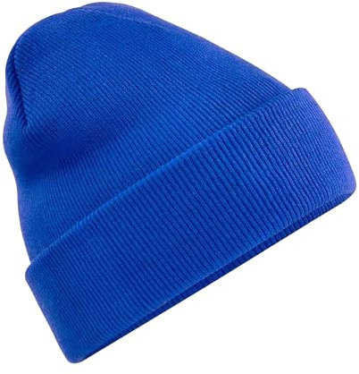 Beechfield Kinder-Acryl-Strickmütze / Beanie, Unisex, für Schule, blau