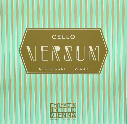 Thomastik-Infeld Versum - Cello String Set - Consists of VE41 VE42 VE43 VE44 Cello Strings with Smooth Bow Response and Balanced Tension for Exceptional Sound - Durable and Versatile Strings