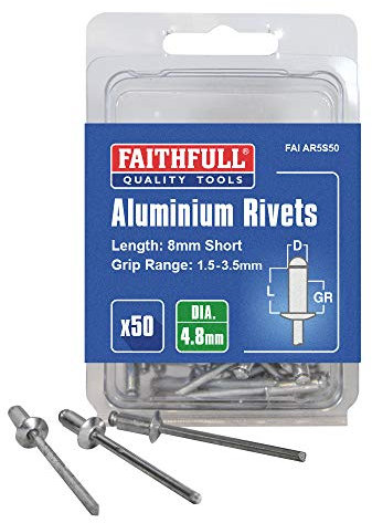 Faithfull FAIAR5S50 Aluminium Rivets 5mm Short (50)
