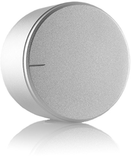 HiFi Lab Poti-knapp aluminium 38 x 22 ljud vridknapp aluminium massivt silver 6 mm potentiometer knapp aluminiumknapp