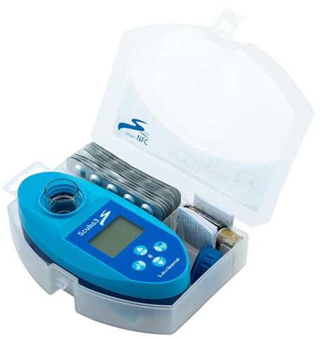 SCUBA II – Elektronisk pooltestare för mätning av klor och pH-värde – poolvatten – mätinstrument för den krävande privata pool- och bubbelpoolförvaltaren
