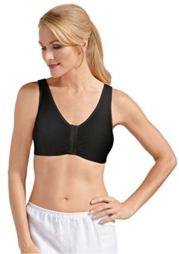 Soutien-gorge pour femme à fermeture agrafe sur le devant marque Amoena - noir - M