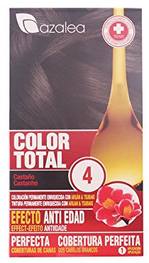 ALEA - Tinte Pelo Mujer - Color Total - Nº 4 - Color Castaño - Coloración Permanente en Crema - Aceite Argán y Tsubaki - Cobertura Total de Canas - Aclara 3 Tonos en Cabellos Naturales