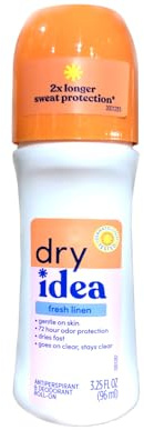 Dry Idea Fresh Linen Roll-On Antiperspirant Deodorant, 3.25 Ounce