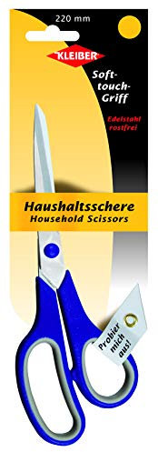 Kleiber 220 mm Stainless Steel General Household Scissors with Handle, Blue