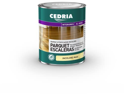 Barniz Parquet Escaleras Cedria Incoloro Mate (4 litros) AL AGUA