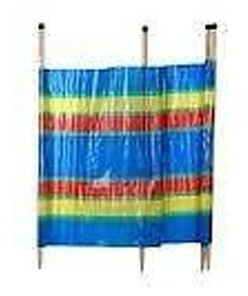 Large 4 Pole Windbreaker 4ft x 9ft Windbreak Beach Holiday Caravan
