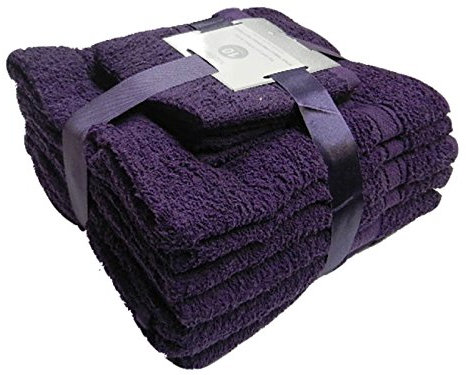 GC GAVENO CAVAILIA Gaveno Cavalia Toronto Handtuch-Set aus Baumwolle, mit 4 Gesichtern, 4 Händen und 2 Baden, Lila, 10 Stück, violett, 28 x 23 x 20 cm