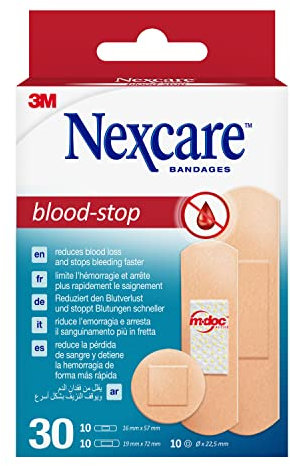 Cerotti Nexcare Blood-Stop, assortiti, 30/confezione
