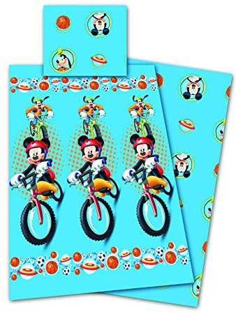 Disney Musse Pigg sängkläder mikrofiber 135 x 200 cm + 80 x 80 cm sängtäcke huvudkudde Musse Pigg