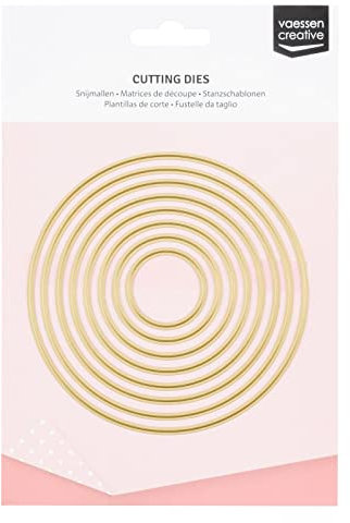 Vaessen Creative Stanzschablonen Kreise, 11 x 11 x 0.1 cm, Grau