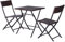 Outsunny Bistroset Polyrattan 3tlg. Balkonmöbel Set Sitzgruppe Essgruppe Gartenmöbel Garnitur
