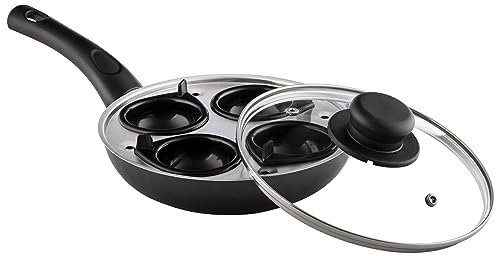 Sapphire P063 20 cm 4-Cup Egg Poacher , Black
