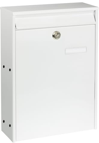 Burg-Wächter System Letter Box A4 Format, with Holes Galvanised Steel, Leipzig 777 W, Brown