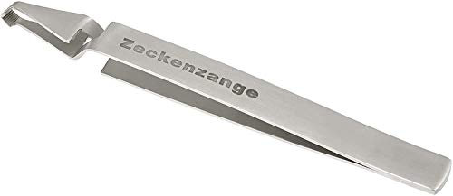 Zeckenzange für Hunde und Katzen - Zeckenpinzette-Pinzette zum Entfernen von Zecken- für Mensch und Tier- Edelstahl- Kreuzgriff