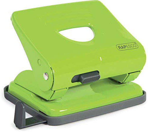 Rapesco 1361 Perforadora Metálica de 2 Agujeros 825, 25 Hojas de Capacidad, Verde