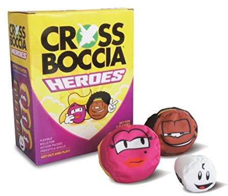 Schildkröt Crossboccia Doublepack Heroes Blond & Muffin, Jeu de Pétanque, 2x3 Balles avec Différents Motifs, pour 2 Joueurs, Comprend Balle de Visée