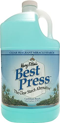 Best Press Clear Starch Alternative Refill – Caribbean Beach Scent – 1 Gallon (128 oz) – Fabric Pressing for Quilting & Sewing