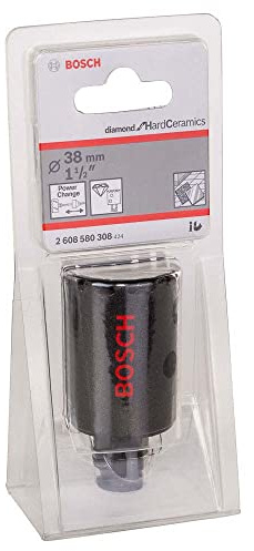 Bosch Professional 1x Diamant-Lochsäge Diamond for Hard Ceramics (für Fliesen, Stein, Ø 38 mm, Zubehör für Schlagbohrer)