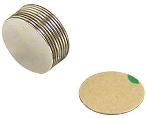 first4magnets™ F290SA-10 Magnet Expert® Adhesive 15mm dia x 0.5mm thick N42 Neodymium Magnet - 0.28kg Pull ( South ) ( Pack of 10 )
