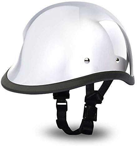 Daytona Helmets Novelty Bicycle Helmets for Men Classic Retro Skull Cap – Chrome Skull Helmet, Stylish & Comfortable, Non-Safety Hawk Headgear