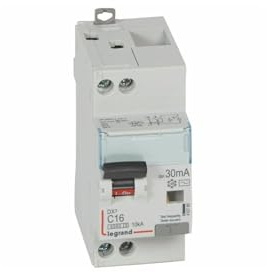 410785 Legrand Disjoncteur différentiel 16A 30mA type AC 1P+N DX³6000 10kA