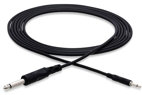 Hosa CMP-310 3.5 mm TS to 1/4 Inch TS Mono Interconnect Cable, 10 Feet