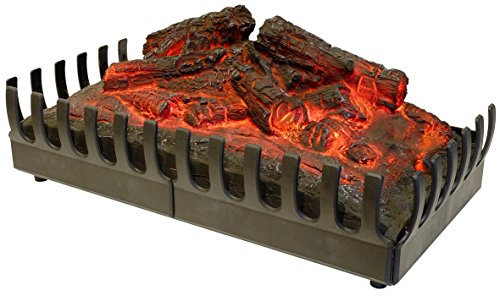 CHEMIN'ARTE Chimenea eléctrica con Fuego de leña Leds, Chimenea Decorativa, bajo Consumo 5W, Inserto de Chimenea, 45x23x22cm