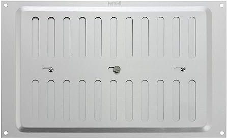 MAP Hardware 936-31 Rejilla de ventilación ajustable de metal de 9 x 6 pulgadas, cubierta de rejilla de doble ladrillo Hit & Miss (229 mm x 152 mm), color plateado