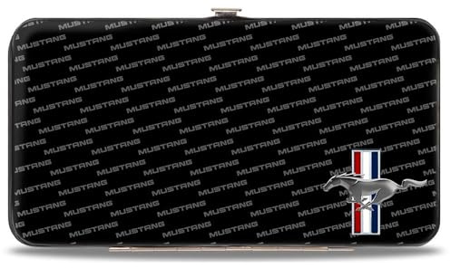 Buckle-Down Unisex Hinge Wallet-Mustang Geldbörse, Schwarz, 7 x 4