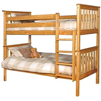 Comfy Living Premium Pine Bunk Bed with a Caramel Finish - Wembdon