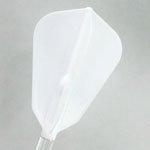 COSMO DARTS Plumas fit Flight Air fantail Blanca f-Shape