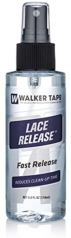 Walker Tape Lace Release Spray 4 fl oz Alcohol Solution for Mesh Systems, Skin-Safe Adhesive Lifter for Delicate Bases, Gentle Lace Glue Remover Support in Toupee Care and Hairpiece Installations