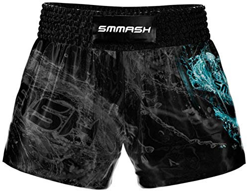 SMMASH MMA Shorts Herren Kurz Sporthose Thaibox Muay Thai Hose Boxhose Trainingsshorts Atmungsaktiv Elastisch Abriebfest