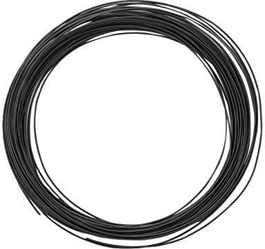 Vaessen Creative Fil Aluminium 15 m x 0,8 mm - Fil Métallique Black (Noir) - Fil de Fer Souple pour Loisirs Créatifs, Perlage et Fabrication de Bijoux