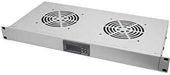 LogiLink Professional FAU02FG 19 Zoll Belüftungseinheit, 1 HE, 2 x 120 mm Lüfter