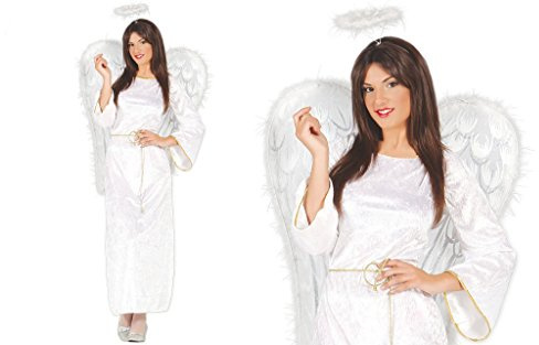GUIRMA Costume Angelo Uomo Donna Tunica con Aureola