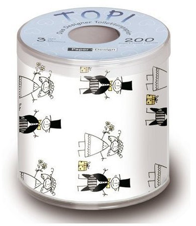 Toilettenpapier bedruckt - Just Marriad - Hochzeit - 2 Rolle im Set