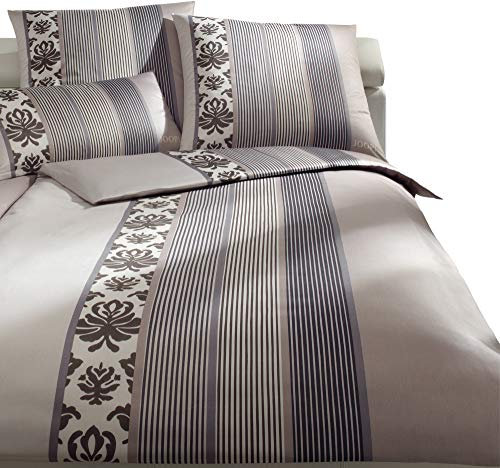 Joop! 4022 Ornament Stripe Mako-Satin-Kissenbezug 40x80 graphit-77