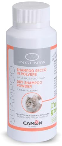 CAMON | Polvere Pulente per Gatti 150g, Shampoo Secco per Pulizia a Secco, Azione Detergente e Sgrassante
